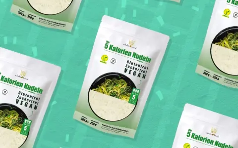 Die 5 Kalorien Nudeln von Schultz & König sind eine glutenfreie, zuckerfreie und vegane Option, die zeigt, welche Nudeln am wenigsten Kalorien haben.