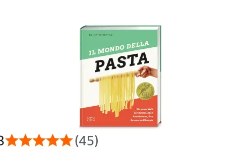 Buchcover "Il Mondo Della Pasta" mit frischen Bandnudeln, das die Vielfalt der Nudel-Sorten und Rezepte zeigt.