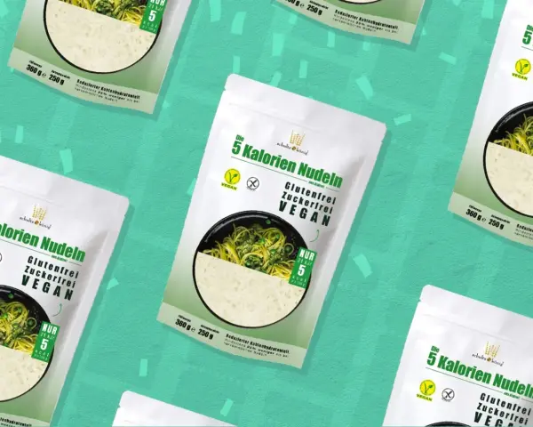 Die 5 Kalorien Nudeln von Schultz & König sind eine glutenfreie, zuckerfreie und vegane Option, die zeigt, welche Nudeln am wenigsten Kalorien haben.